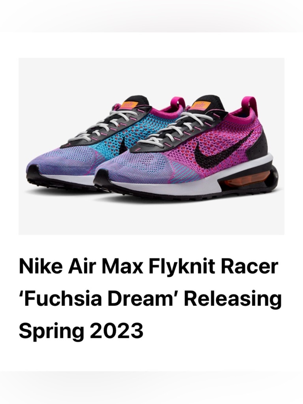 Nike Air Max Flyknit Racer Fuchsia Dream W10
